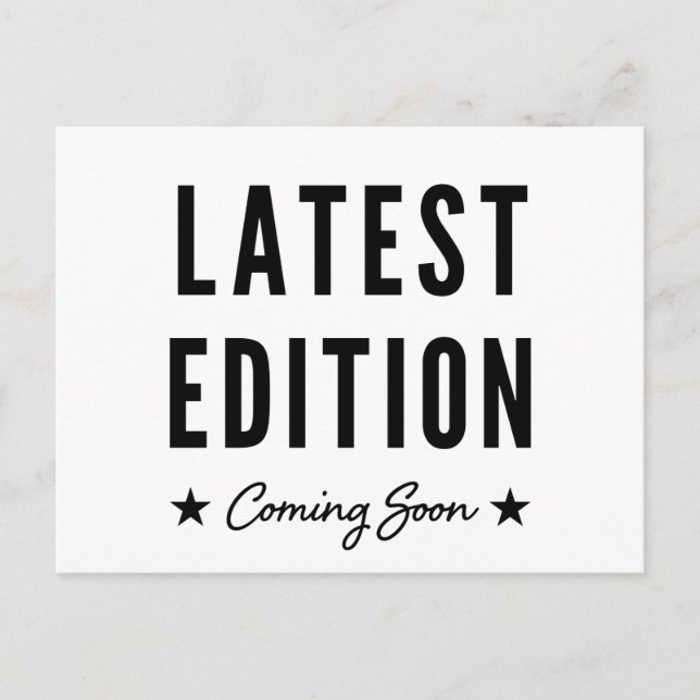 Latest Edition Coming Soon Pregnancy Announcement (Front)