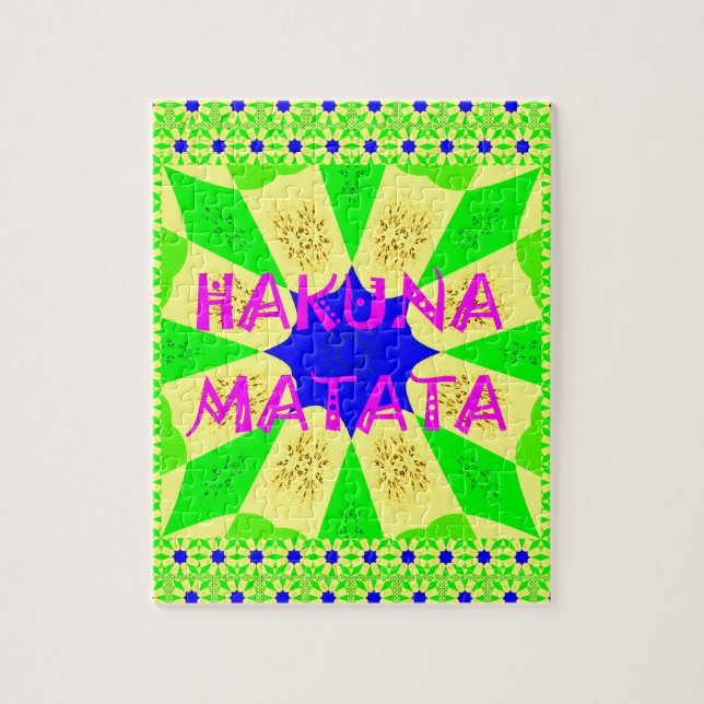 Latest Hakuna Matata Beautiful Amazing Design Colo Jigsaw Puzzle (Vertical)