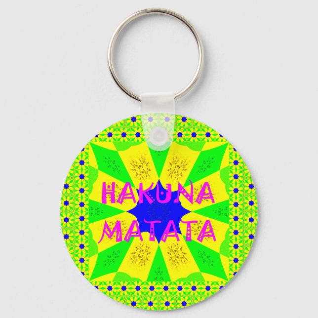 Latest Hakuna Matata Beautiful Amazing Design Colo Keychain (Front)