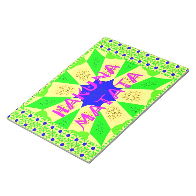 Latest Hakuna Matata Beautiful Amazing Design Colo Notepad (Angled)