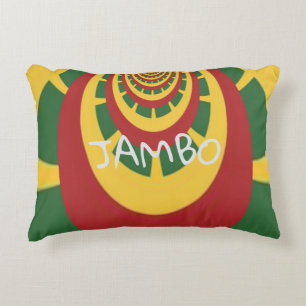 Latest Jamaica Rasta Colours Accent Pillow