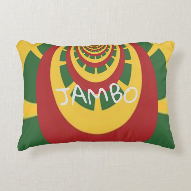Latest Jamaica Rasta Colours  Accent Pillow (Front)