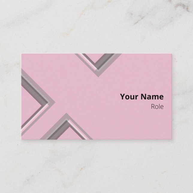 Latest Pink Geometric Triangle Shapes Business Card (Front)