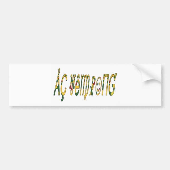 Latest Red Golden Green Achempong Bumper Sticker (Front)