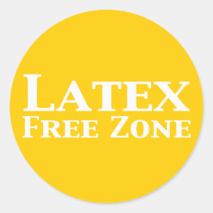 Latex Free Zone Gifts Classic Round Sticker