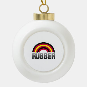 Latex Pride Ceramic Ball Christmas Ornament