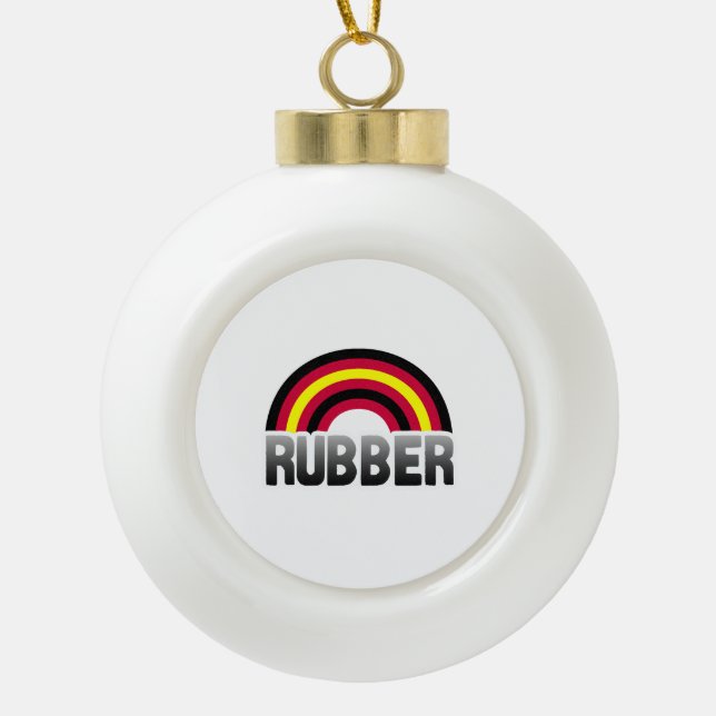 Latex Pride Ceramic Ball Christmas Ornament (Front)