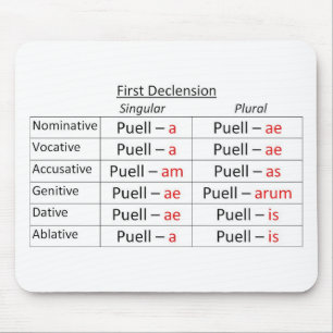 Latin 1st Singular Mouse Pad