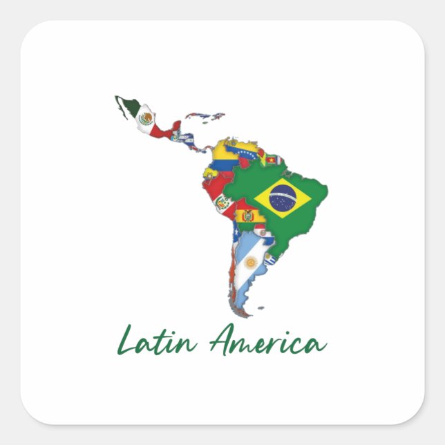 Latin America Square Sticker (Front)