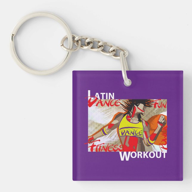 LATIN DANCE WORKOUT - Keychain (Front)