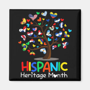 Latin Flags Tree Latina National Hispanic Heritage Magnet