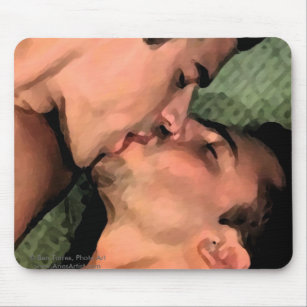 gay men kissing art