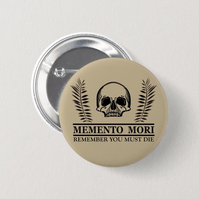 Latin Phrase - Seize the Day - Memento Mori  2 Inch Round Button (Front & Back)