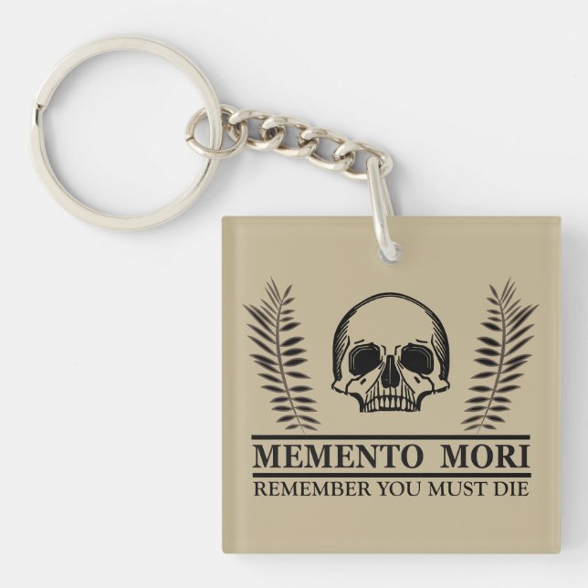 Latin Phrase - Seize the Day - Memento Mori  Keychain (Front)