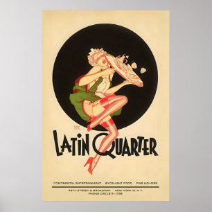 Latin Quarter jazz poster - Times Square - New