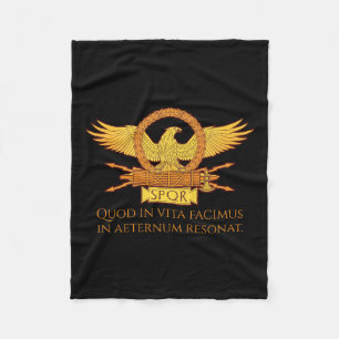 Latin Quote - What We Do In Life Eccute Ss Cute Ss Fleece Blanket