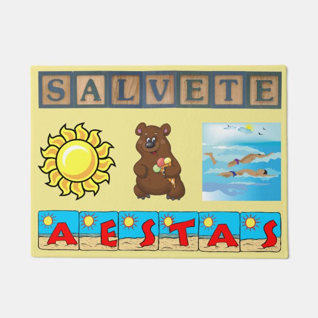 Latin Summer Welcome Mat (Front)