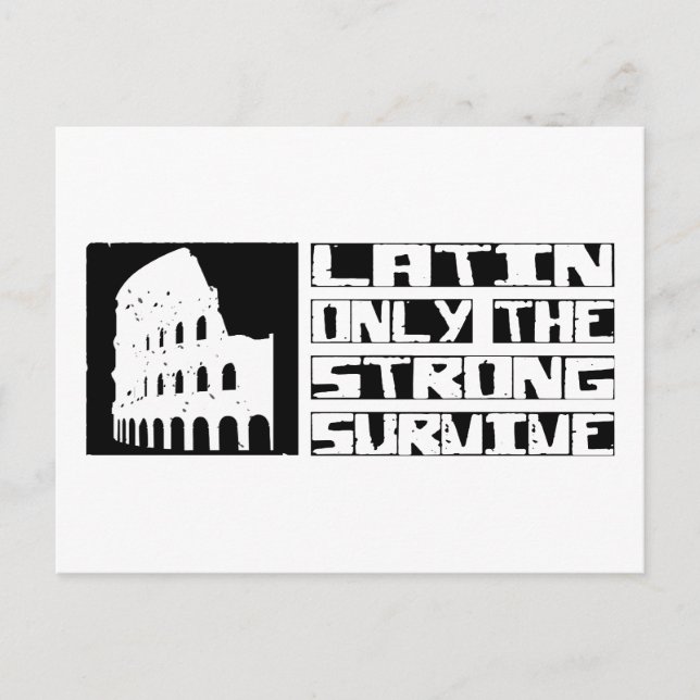 Latin Survive Postcard (Front)