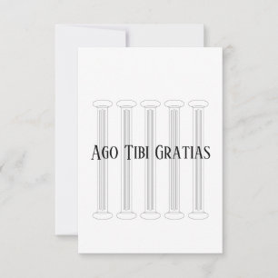 Latin Thank You Card