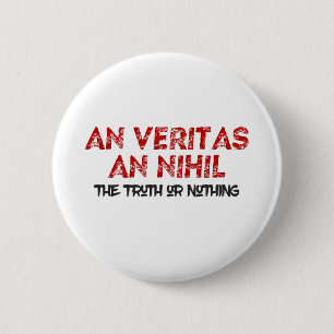 Latin Truth Quote 2 Inch Round Button
