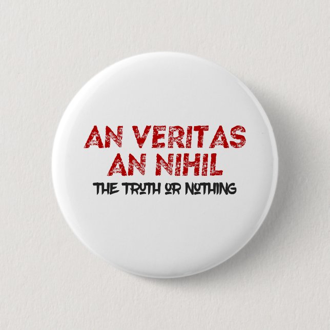 Latin Truth Quote 2 Inch Round Button (Front)