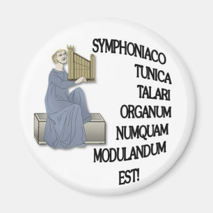 Latin warning to organists magnet