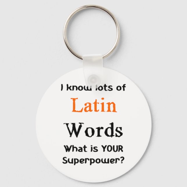 latin words keychain (Front)