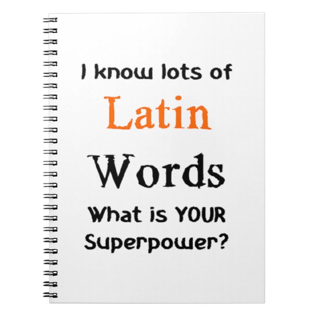 latin words notebook (Front)