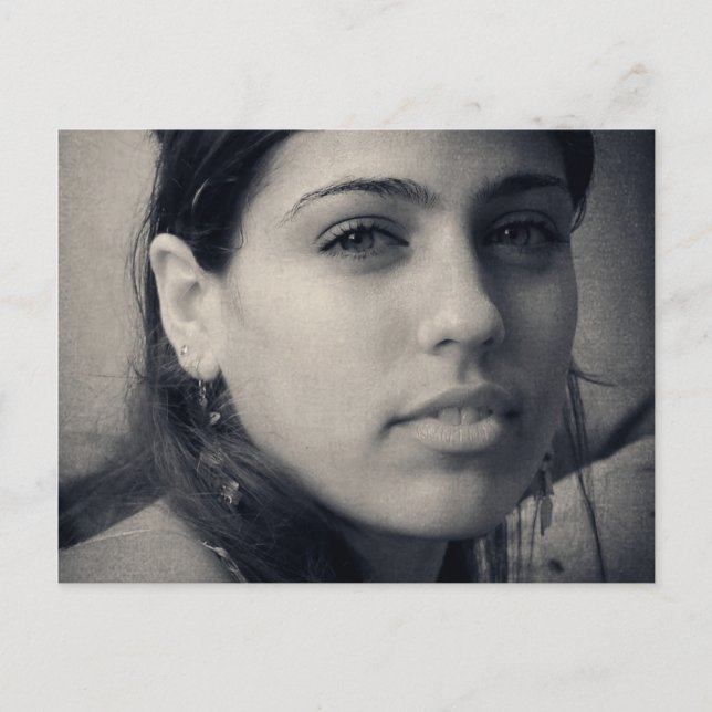Latina beauty postcard (Front)