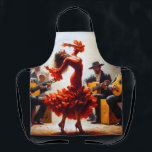 Latina Flamenco Spanish Mexican Apron<br><div class="desc">This stylized Latina flamenco dancer with guitarists printed apron is perfect for the Spanish lover in your life.</div>