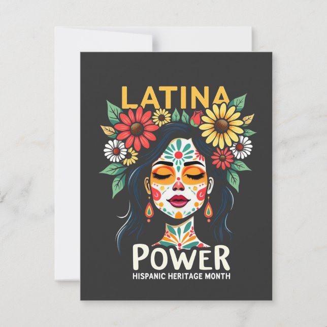 Latina Power Hispanic Heritage Month Invitation (Front)