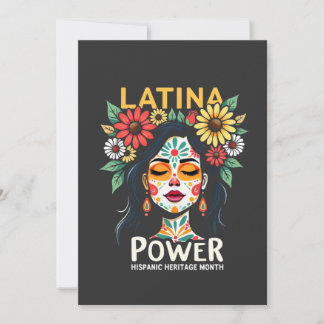 Latina Power Hispanic Heritage Month Thank You Card