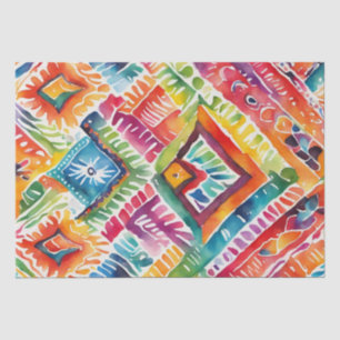 Latino Bright Watercolor Blanket pattern decoupage Tissue Paper