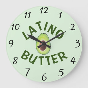 Latino Butter Wall Clock