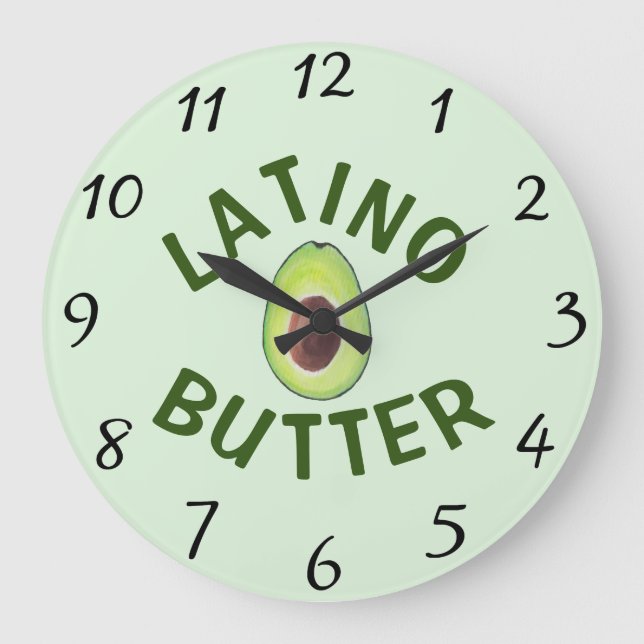 Latino Butter Wall Clock (Front)