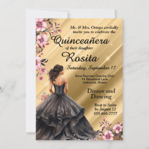 Latino Girls 15th Birthday Quinceanera Invitation