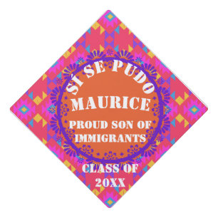 Latino Papel Picado  Spanish   Class of  Year  Graduation Cap Topper