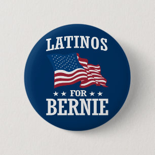 LATINOS FOR BERNIE SANDERS 2 INCH ROUND BUTTON