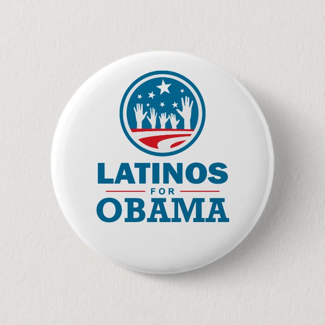 Latinos for Obama 2 Inch Round Button (Front)