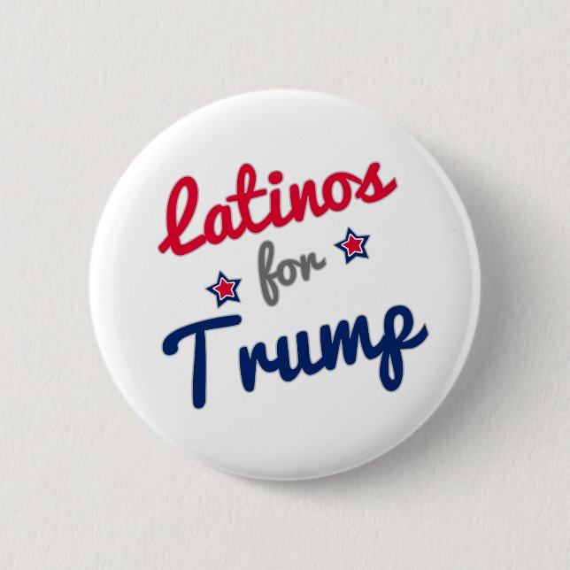Latinos for Trump 2016 2 Inch Round Button (Front)