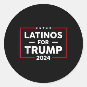 Latinos For Trump 2024 Classic Round Sticker