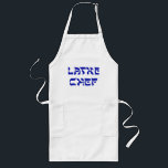 Latke Chef Apron<br><div class="desc">Doesn't everybody love latkes on Chanukah!   This is a great gift for the Latke chef,  the person who loves to make Chanukah latkes,  those calorie laden potato pancakes that everybody loves to eat with applesauce or sour cream.  Happy Chanukah!</div>