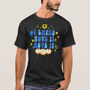 Latke Hanukkah Holiday Retro Dreidel Menorah Jewis T-Shirt