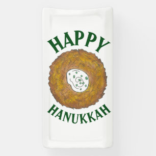 Latkes Happy Hanukkah Chanukah Jewish Holidays Banner