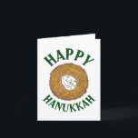 Latkes Happy Hanukkah Chanukah Jewish Holidays Card<br><div class="desc">Design features an original marker illustration of a delicious latke potato pancake topped with sour cream, a staple in Jewish holiday cuisine. Ideal for Hanukkah celebrations! This Chanukah latkes design is also available on other products. Lots of additional foodie designs are also available from this shop! Don't see what you're...</div>