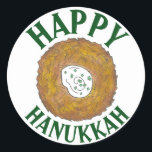 Latkes Happy Hanukkah Chanukah Jewish Holidays Classic Round Sticker<br><div class="desc">Design features an original marker illustration of a delicious latke potato pancake topped with sour cream, a staple in Jewish holiday cuisine. Ideal for Hanukkah celebrations! This Chanukah latkes design is also available on other products. Lots of additional foodie designs are also available from this shop! Don't see what you're...</div>
