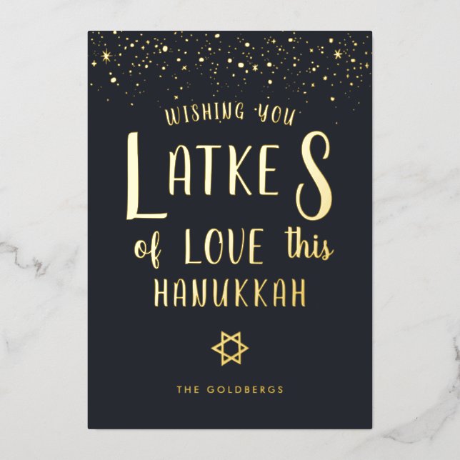 Latkes of Love | Hanukkah Greeting Card (Front)