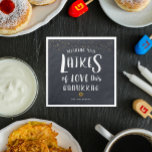 Latkes of Love | Hanukkah Party Napkin<br><div class="desc">When you are preparing to host a holiday gathering, cocktail party or dinner, our Hanukkah napkins will add a fun and festive touch to your table. Design your own napkins to make your parties truly unique. Our modern Hanukkah designs will add the perfect touch to your holiday table. Add your...</div>