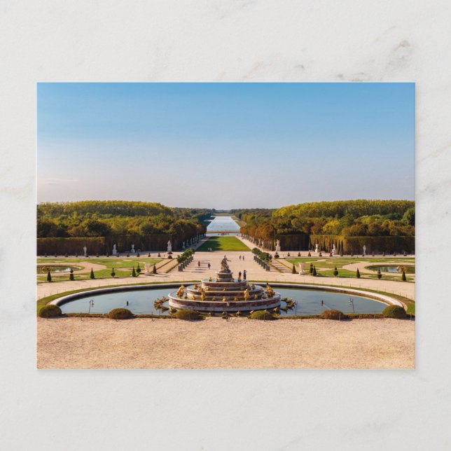 Latona Fountain and Grande Perspective, Versailles Postcard (Front)