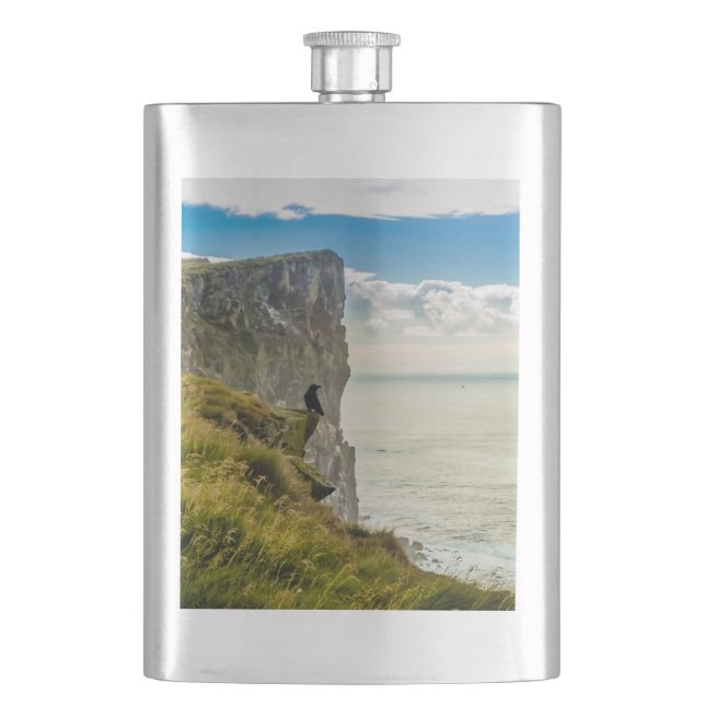 Latrabjarg cliffs, Iceland Hip Flask (Front)